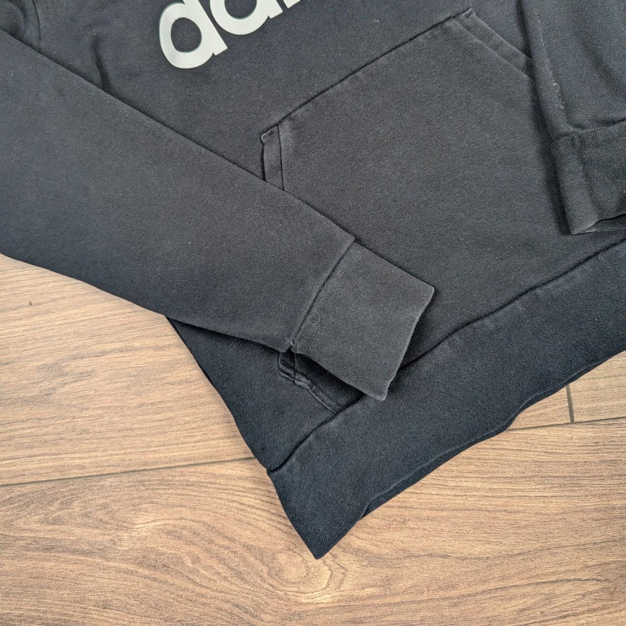 Black Adidas Logo Spellout Hoodie Size M