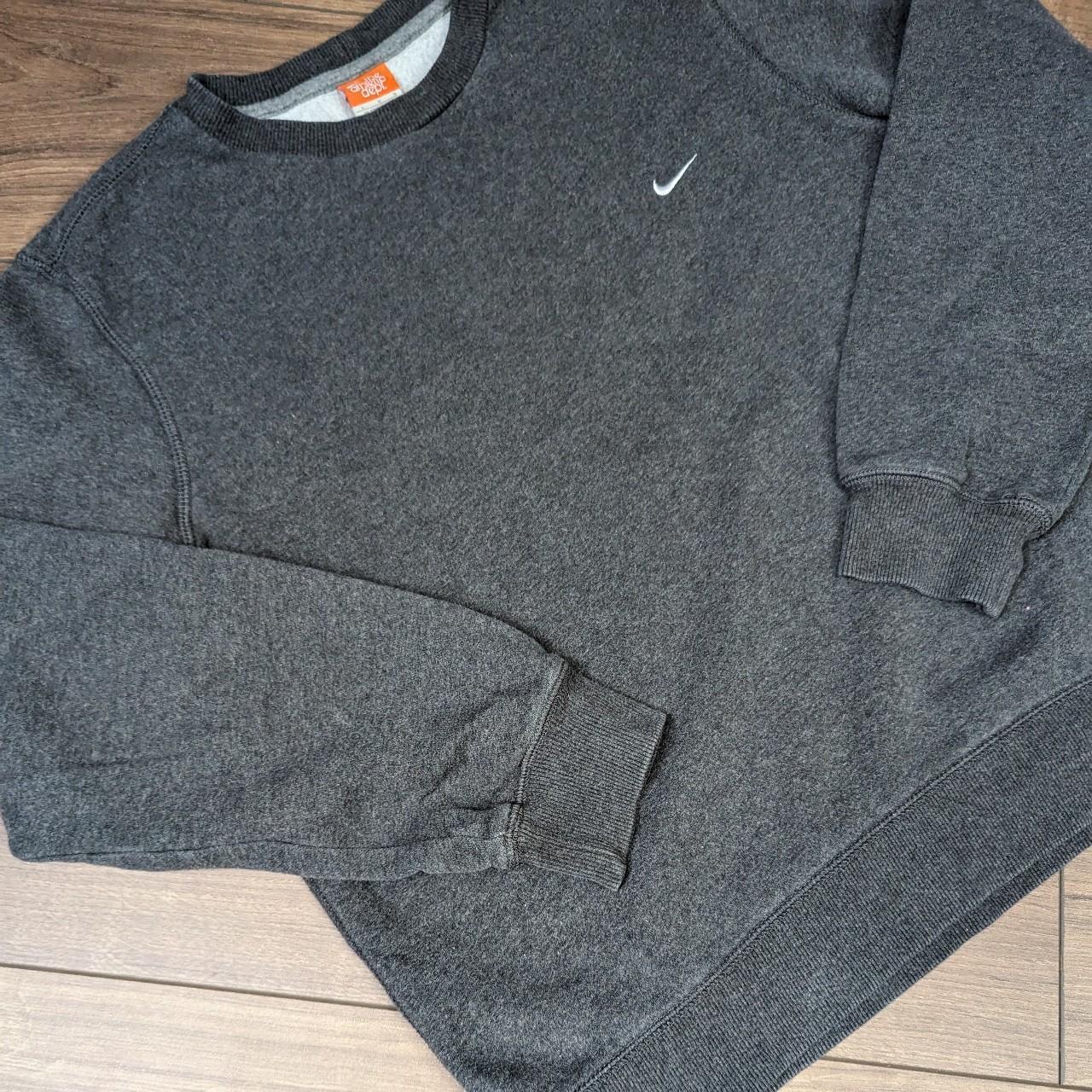 Nike Vintage 00's Y2K Grey Women's L Swoosh Logo Sweatshirt