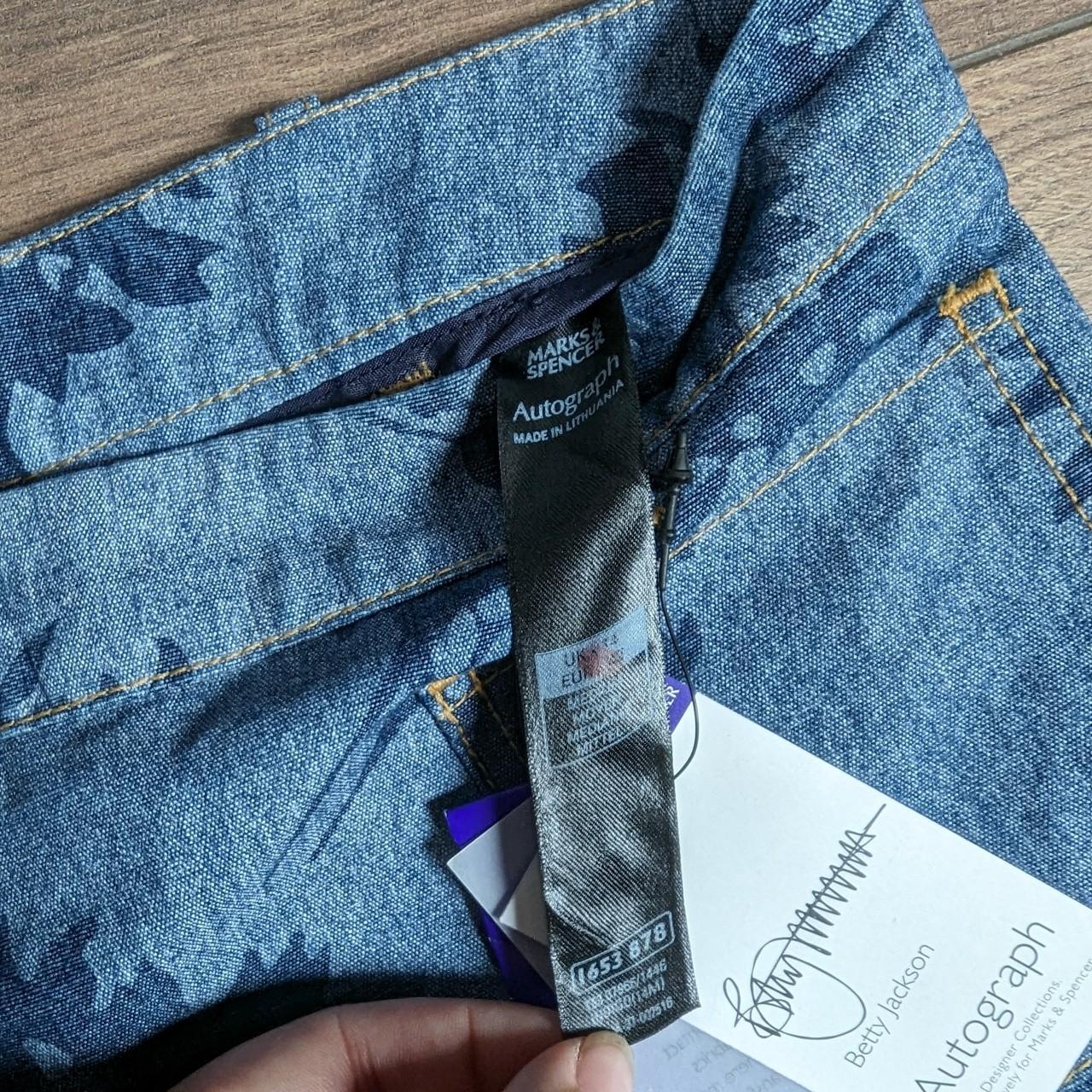 Vintage 00's Designer Low Rise Floral Betty Jackson M&S Autograph Bootcut Jeans