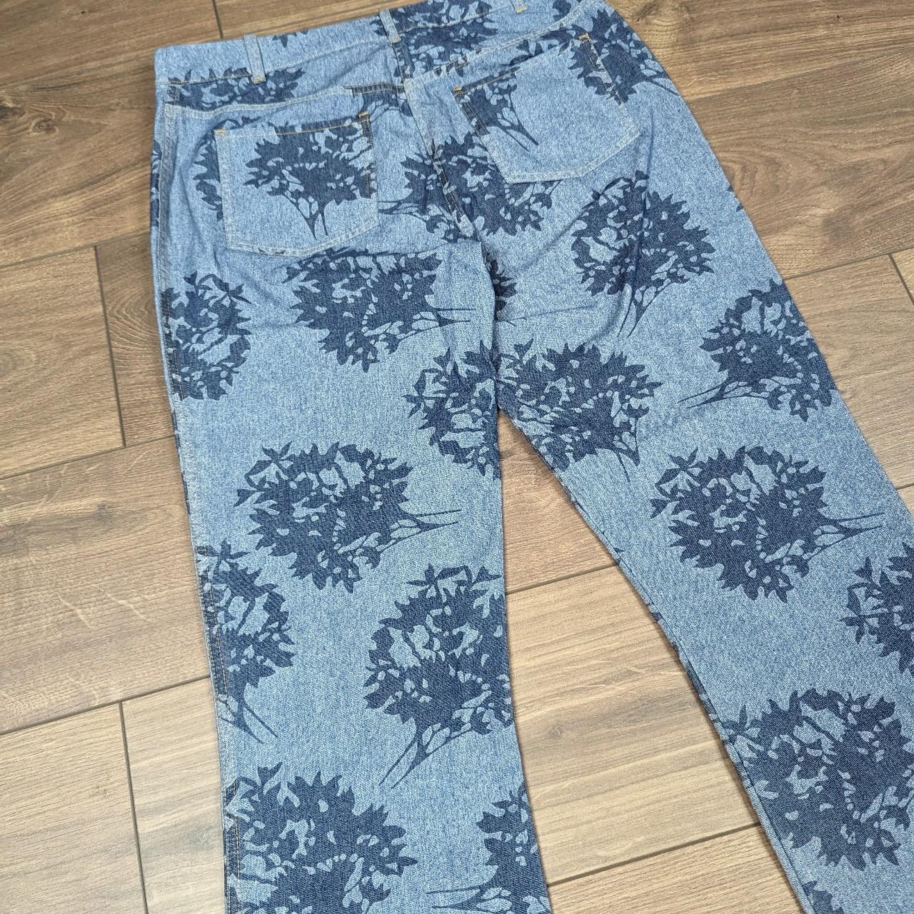 Vintage 00's Designer Low Rise Floral Betty Jackson M&S Autograph Bootcut Jeans