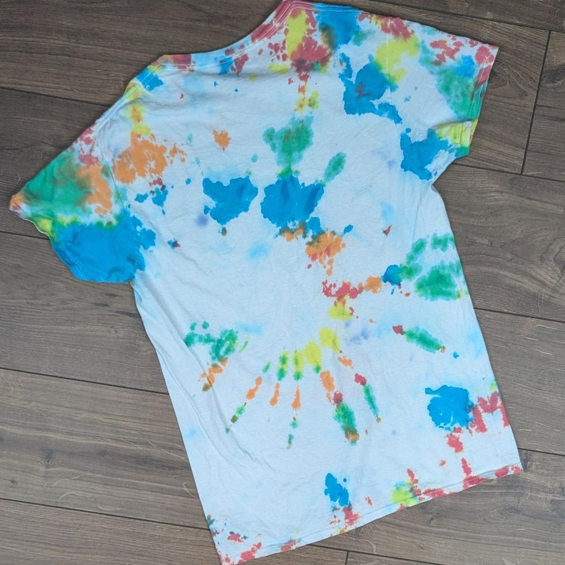 Vintage Fruit of the Loom Bright Multicoloured/White Tie Dye T-shirt Men's M