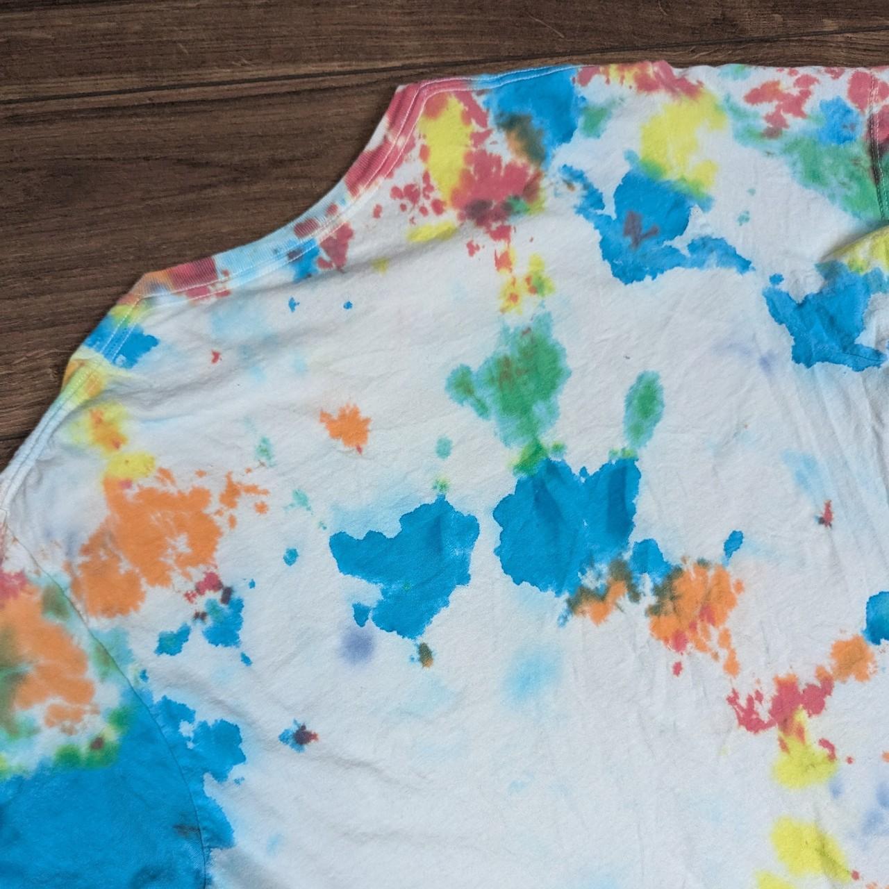 Vintage Fruit of the Loom Bright Multicoloured/White Tie Dye T-shirt Men's M