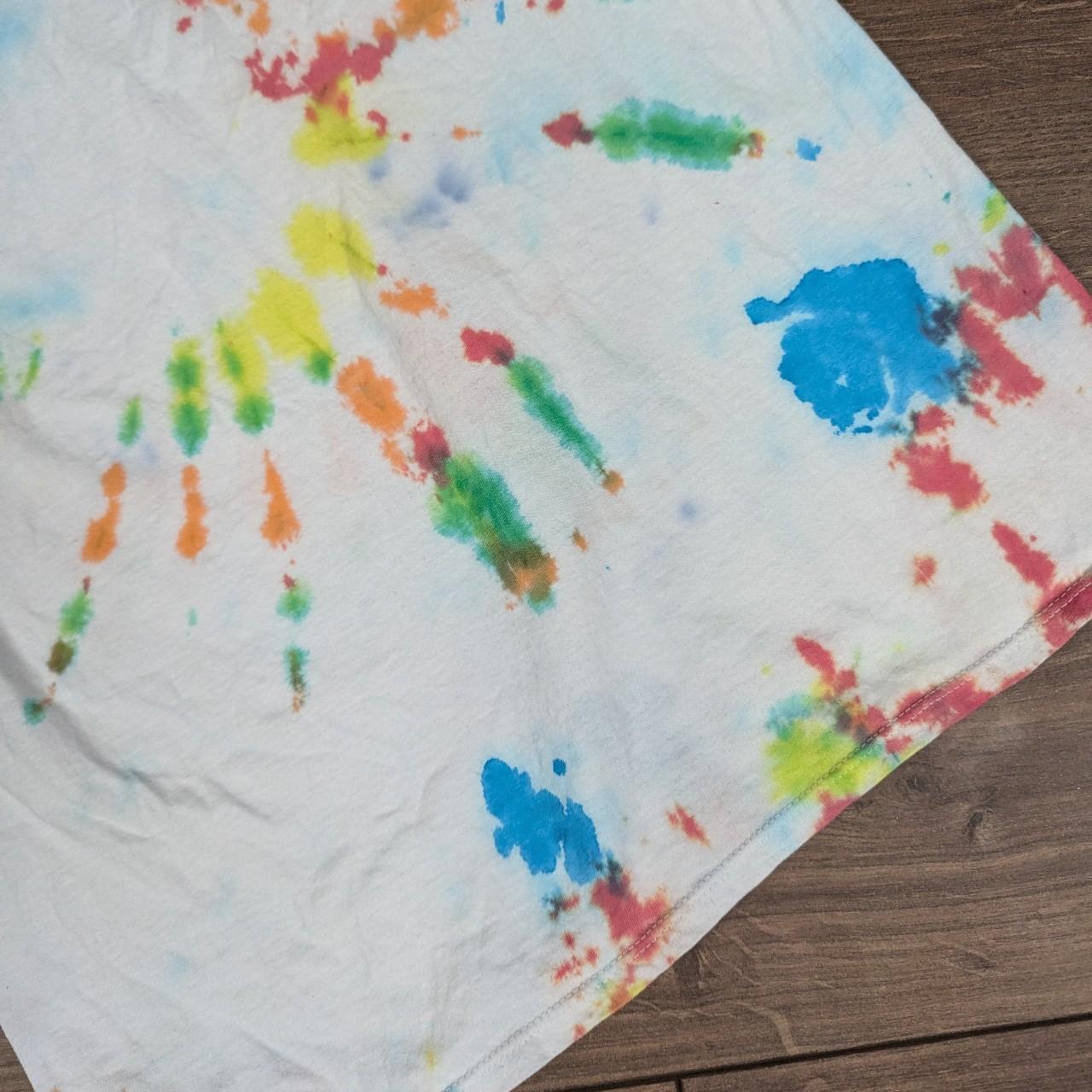 Vintage Fruit of the Loom Bright Multicoloured/White Tie Dye T-shirt Men's M
