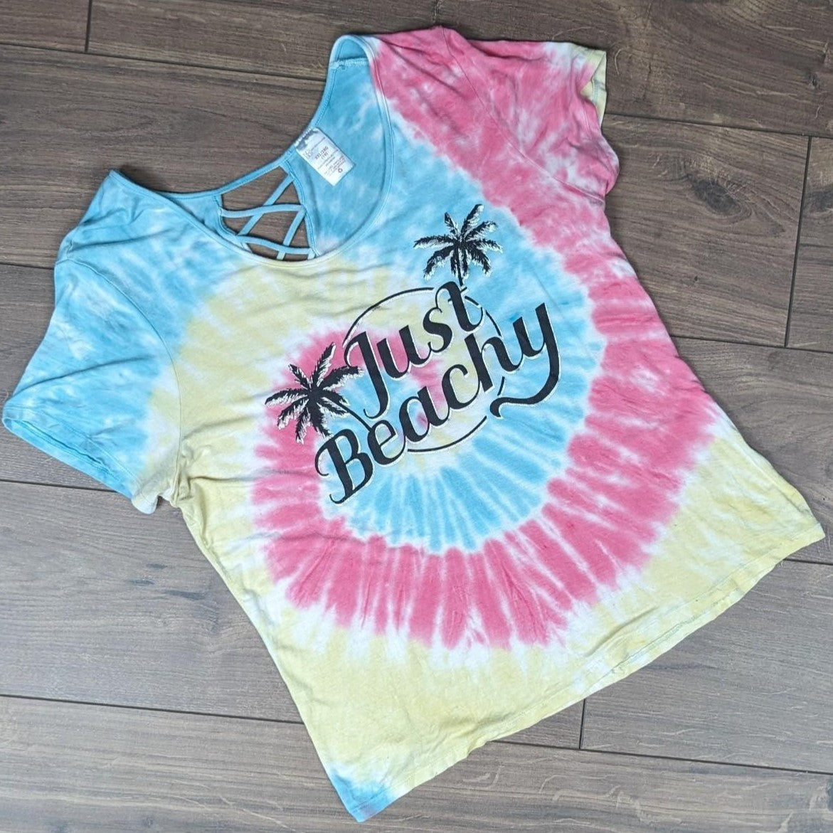 Multicoloured Vintage 00's Y2K Graphic Tie Dye T-Shirt