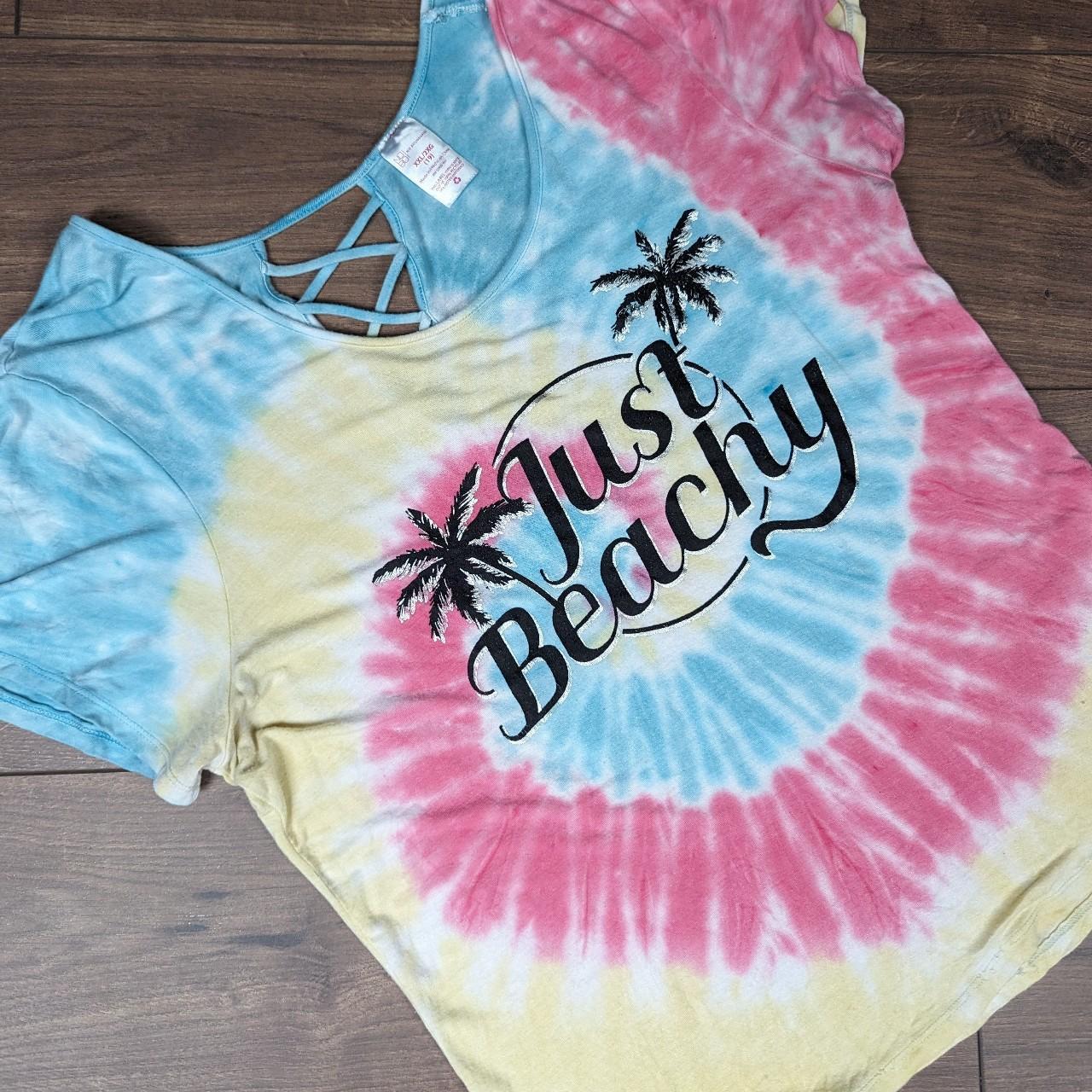 Multicoloured Vintage 00's Y2K Graphic Tie Dye T-Shirt
