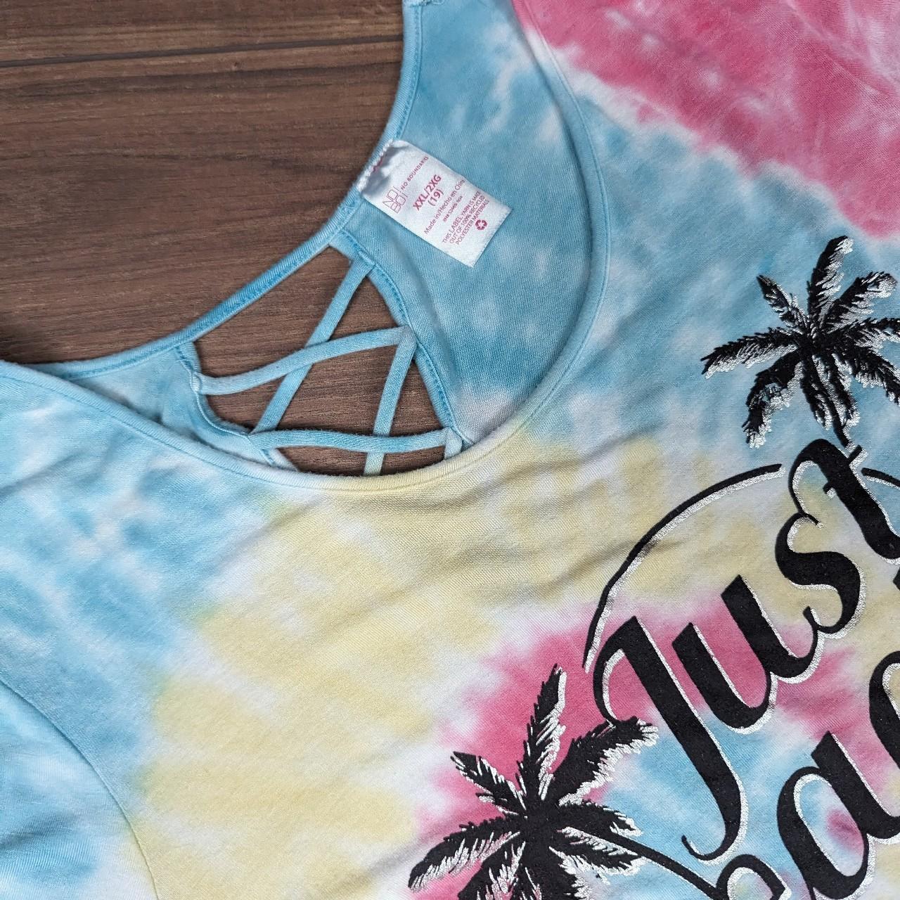 Multicoloured Vintage 00's Y2K Graphic Tie Dye T-Shirt