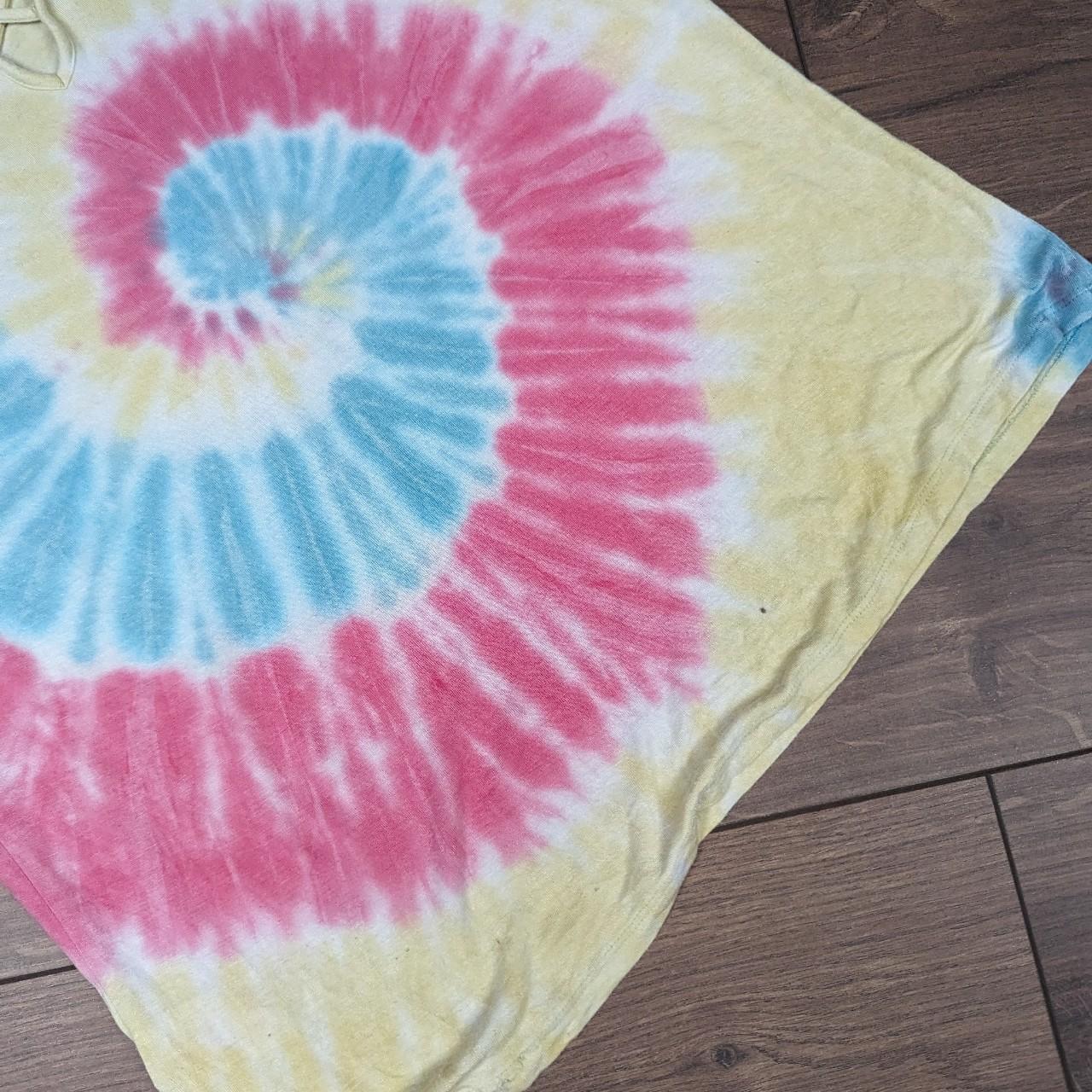 Multicoloured Vintage 00's Y2K Graphic Tie Dye T-Shirt
