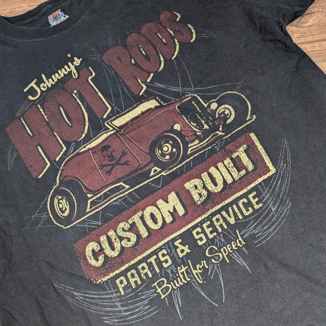Black Vintage Johnny's Hot Rods Graphic T-Shirt Men's XL