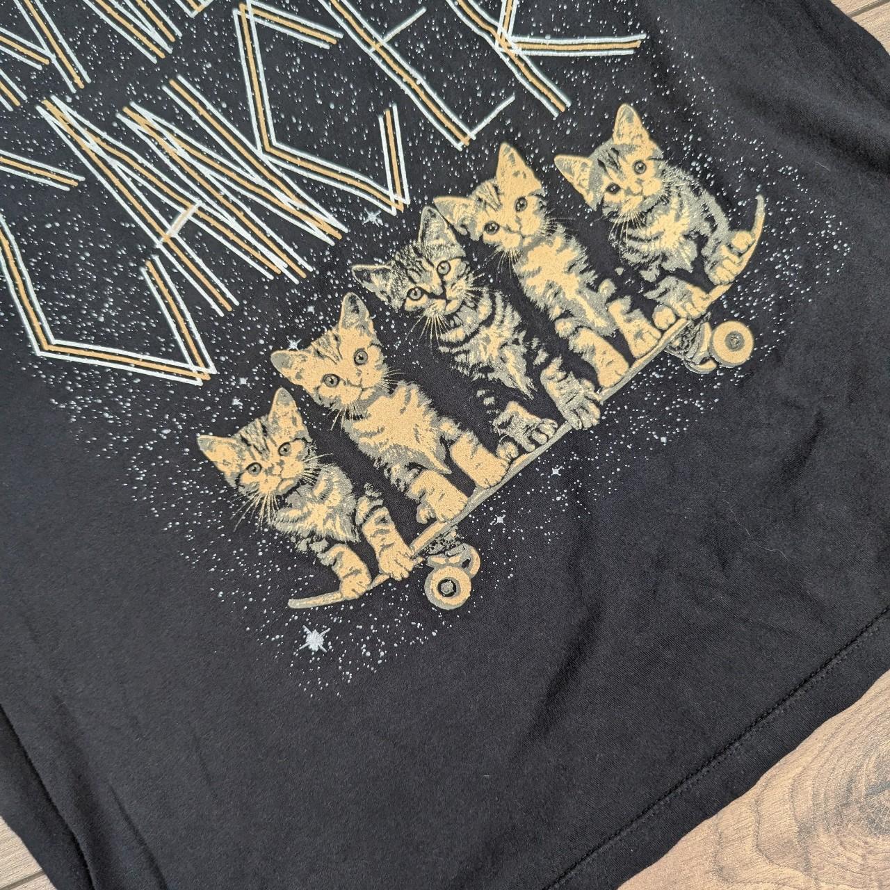 Skate 4 Cancer Single Stitch 00's Vintage Black Graphic T-Shirt Size M