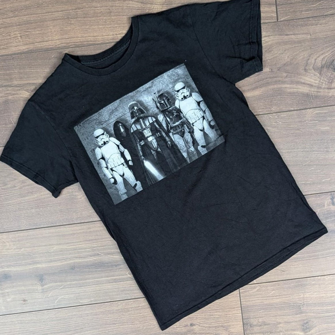 Vintage Black Star Wars Graphic T-Shirt Men's XS/S