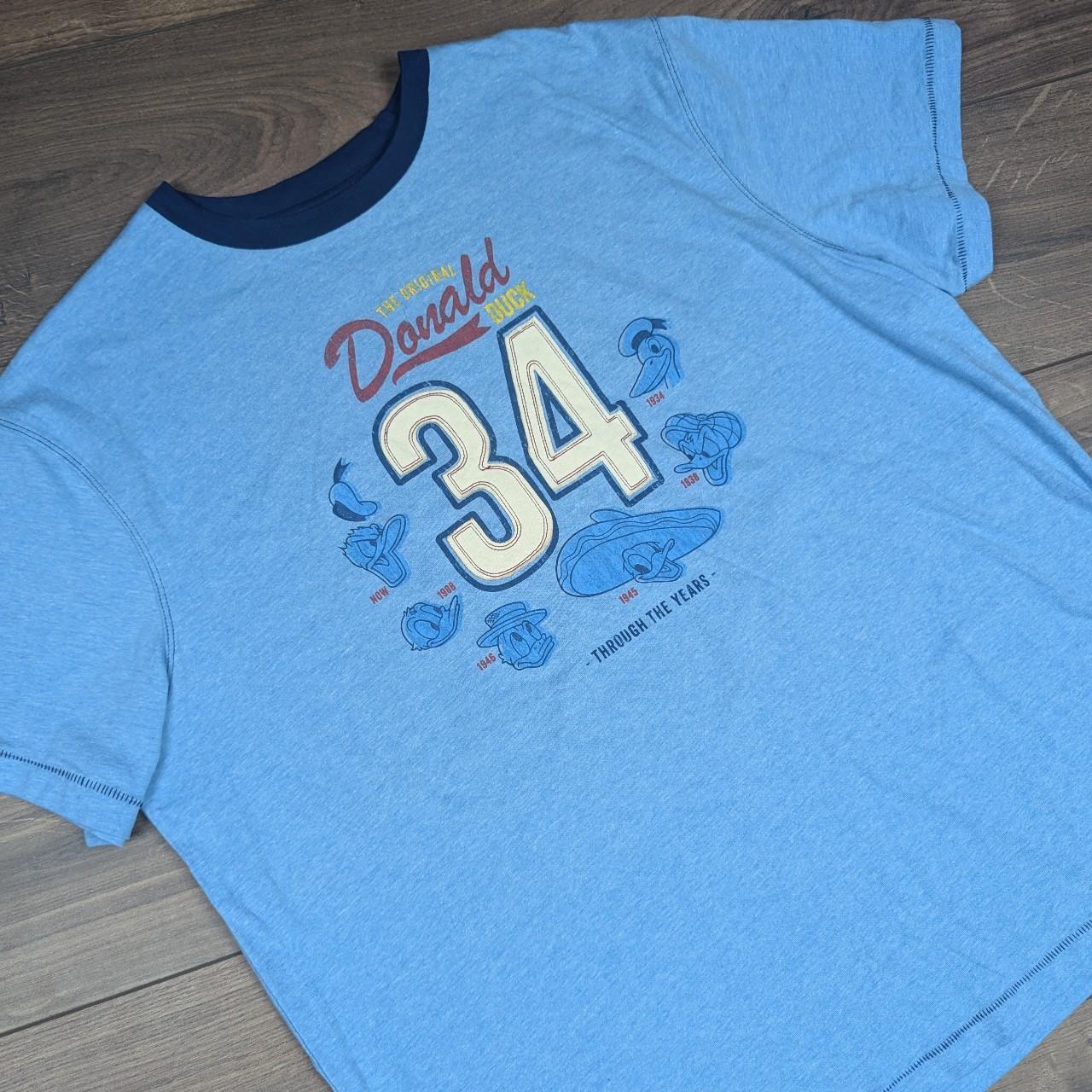 Disney Donald Duck Through the ages Blue Graphic T-Shirt Men's XL
