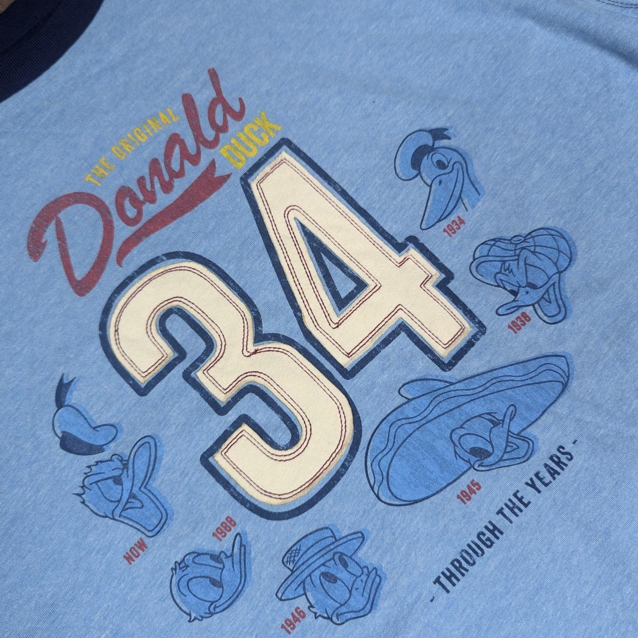 Disney Donald Duck Through the ages Blue Graphic T-Shirt Men's XL