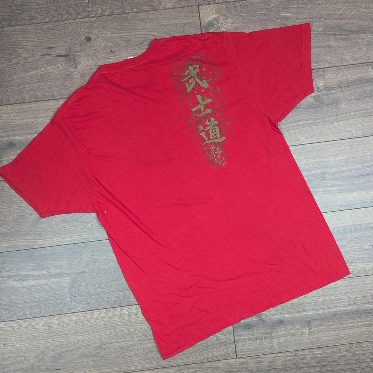 Red Vintage 00's Chinese Graphic T-Shirt Size XL