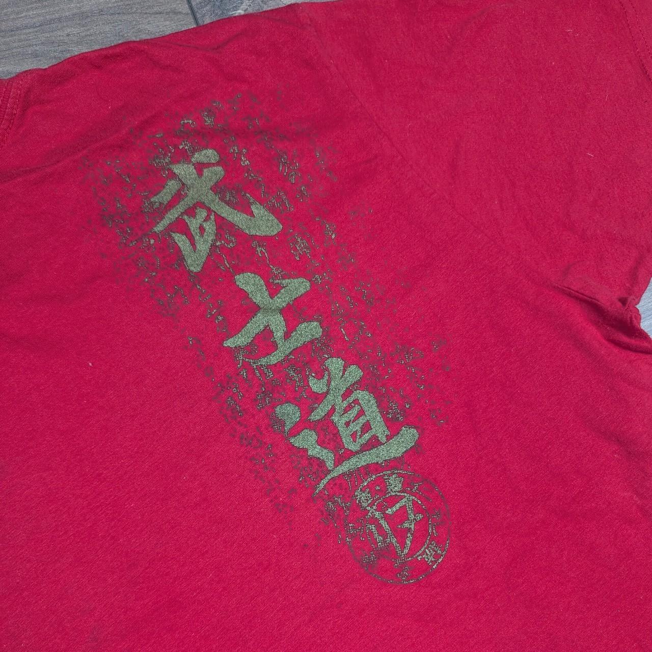 Red Vintage 00's Chinese Graphic T-Shirt Size XL
