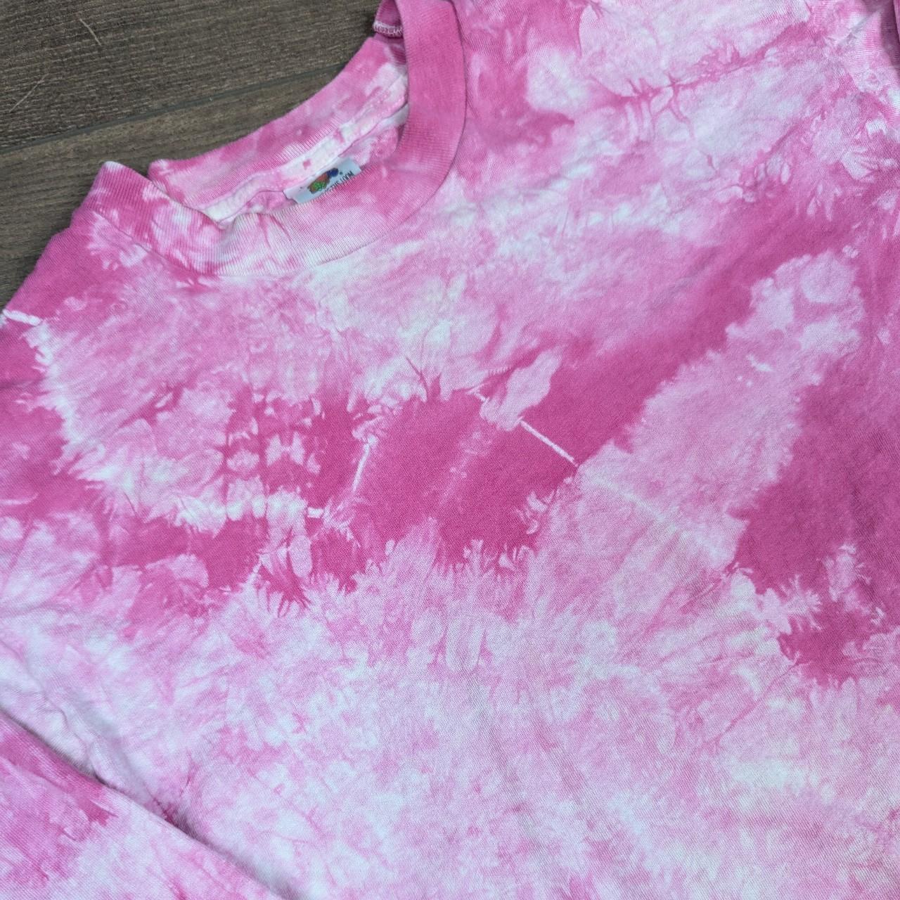 Vintage 90's Fruit of the Loom Pink Tie Dye Sweatshirt Women's L