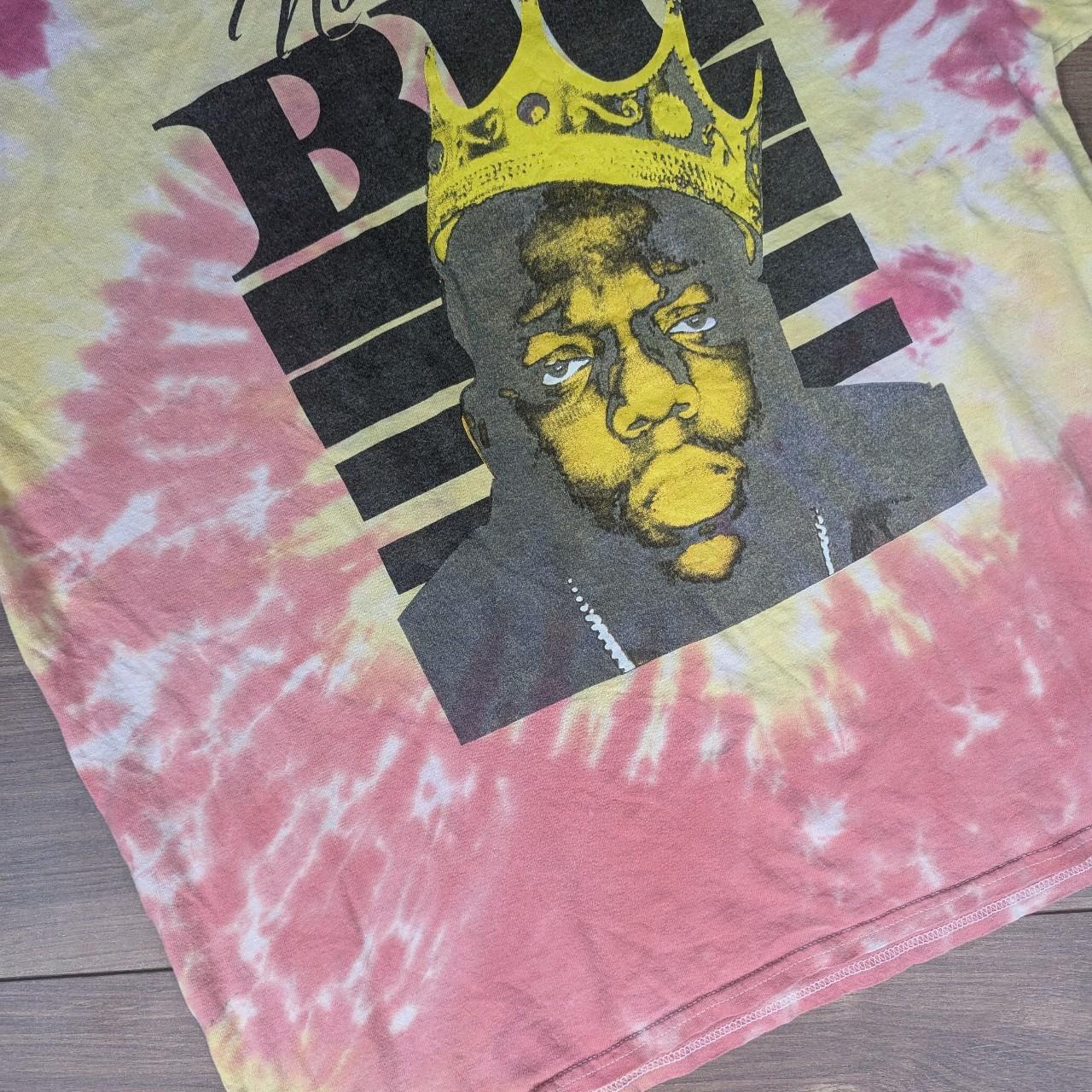 Notorious BIG Red Yellow Tie Dye Graphic T-Shirt Men's XL