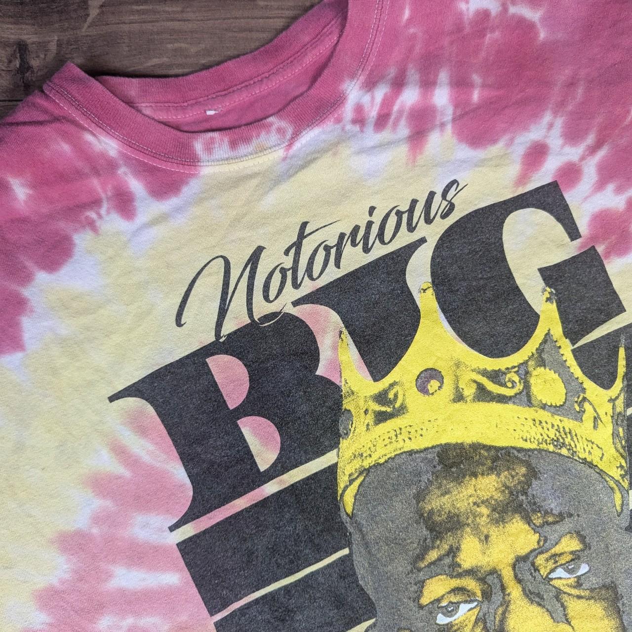 Notorious BIG Red Yellow Tie Dye Graphic T-Shirt Men's XL