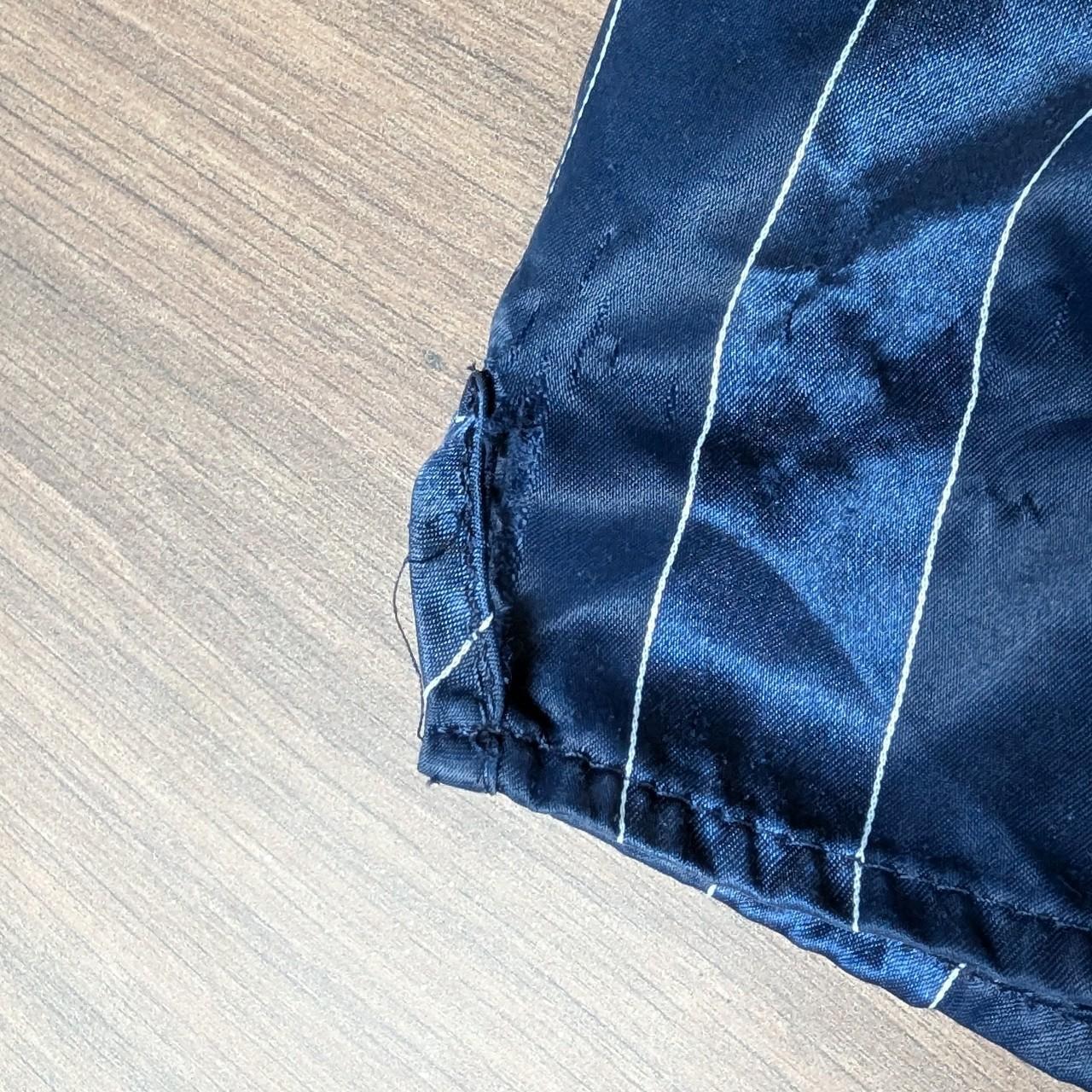 Vintage Retro 70's Blue Striped Running Shorts