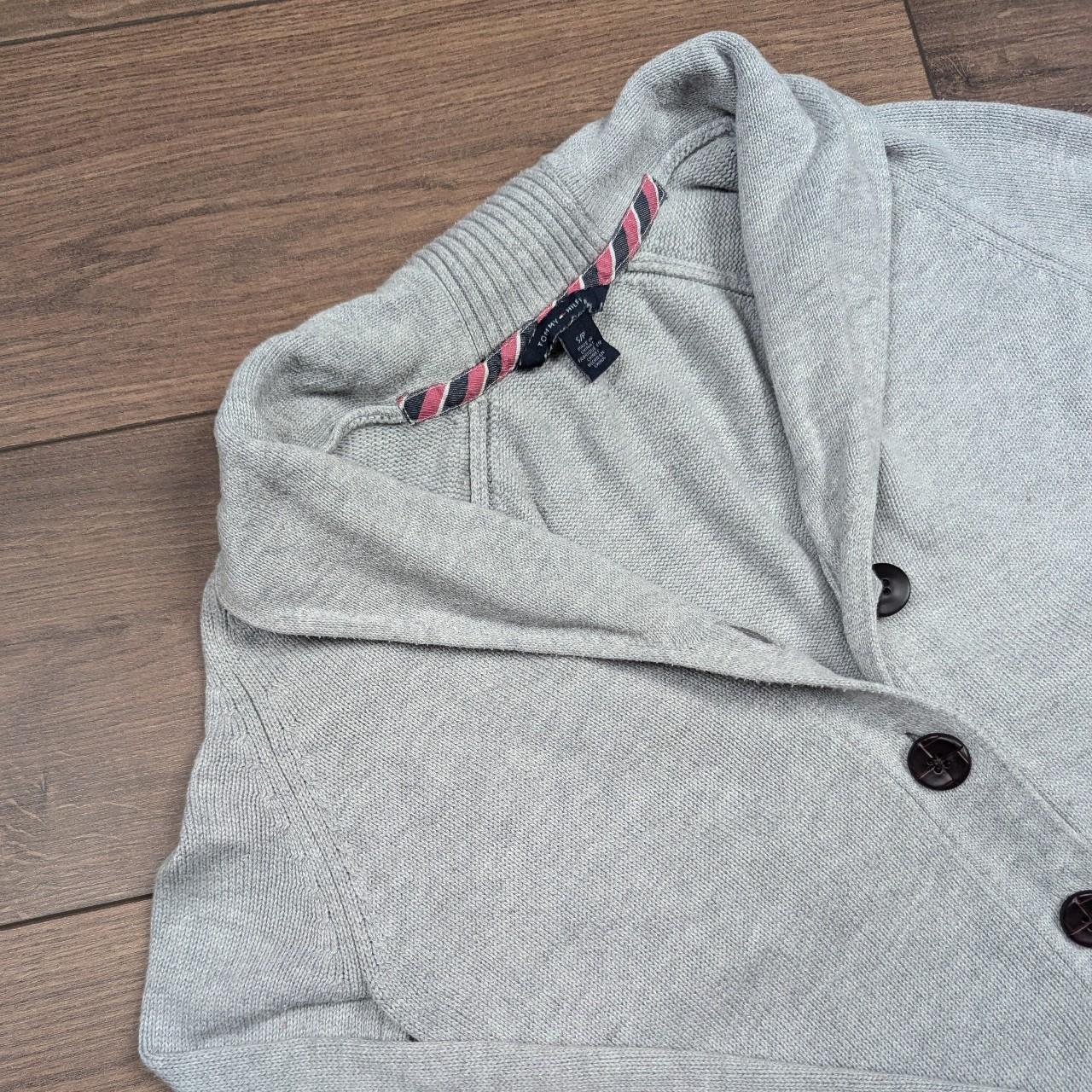 Grey Tommy Hilfiger Vintage y2k 00's Button Detail Grandad Cardigan Women's S