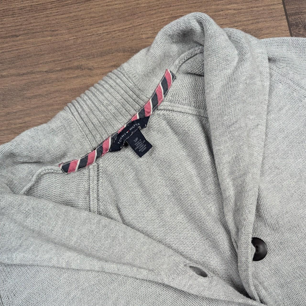 Grey Tommy Hilfiger Vintage y2k 00's Button Detail Grandad Cardigan Women's S