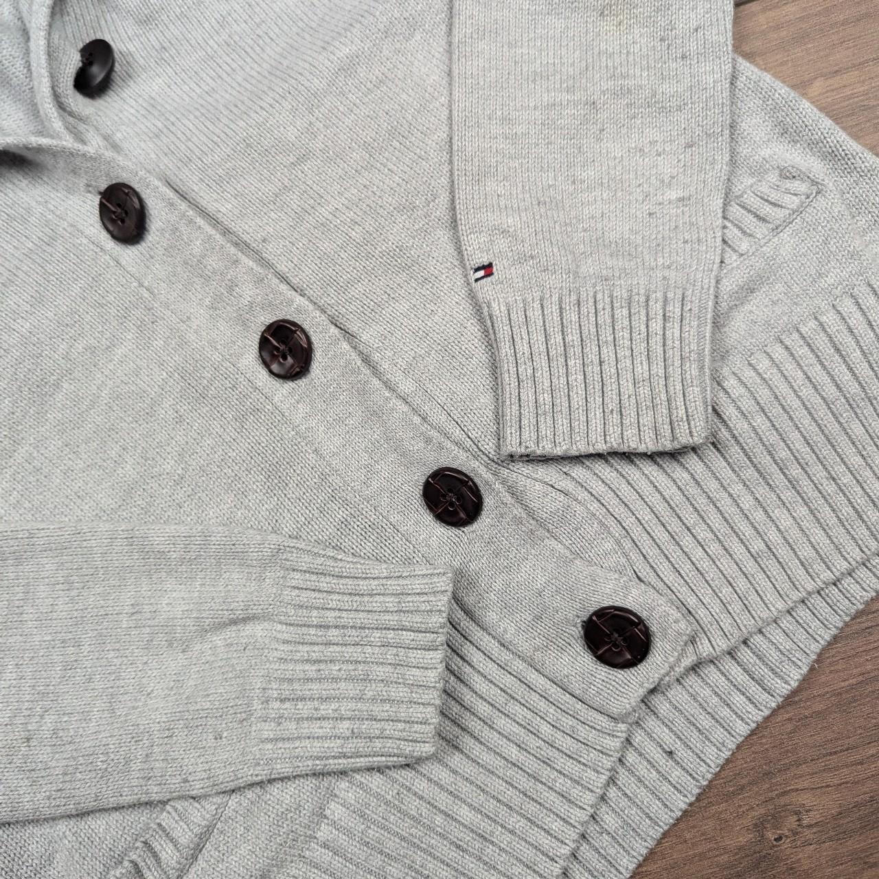 Grey Tommy Hilfiger Vintage y2k 00's Button Detail Grandad Cardigan Women's S