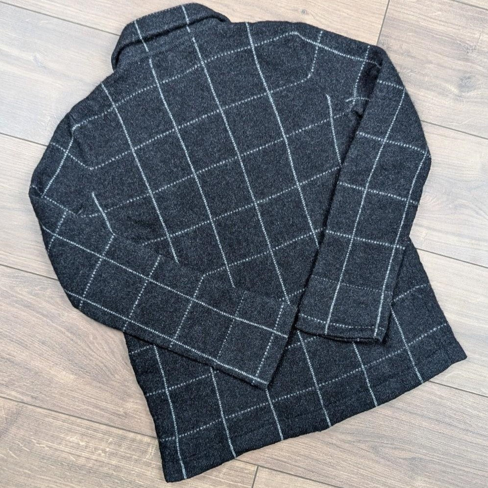 Vintage Lauren Ralph Lauren Petite 100% Lamb's Wool Check Cardigan Women's S