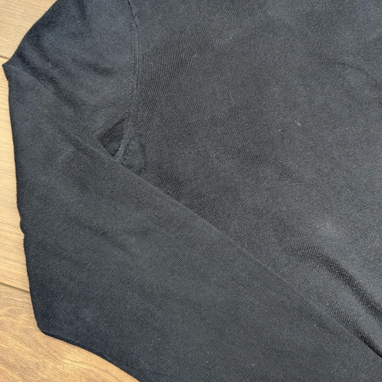 Tommy Hilfiger Navy Blue Cotton/Silk Blend V-Neck Jumper Men's XL