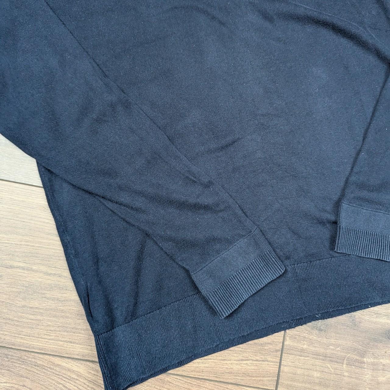 Tommy Hilfiger Navy Blue Cotton/Silk Blend V-Neck Jumper Men's XL