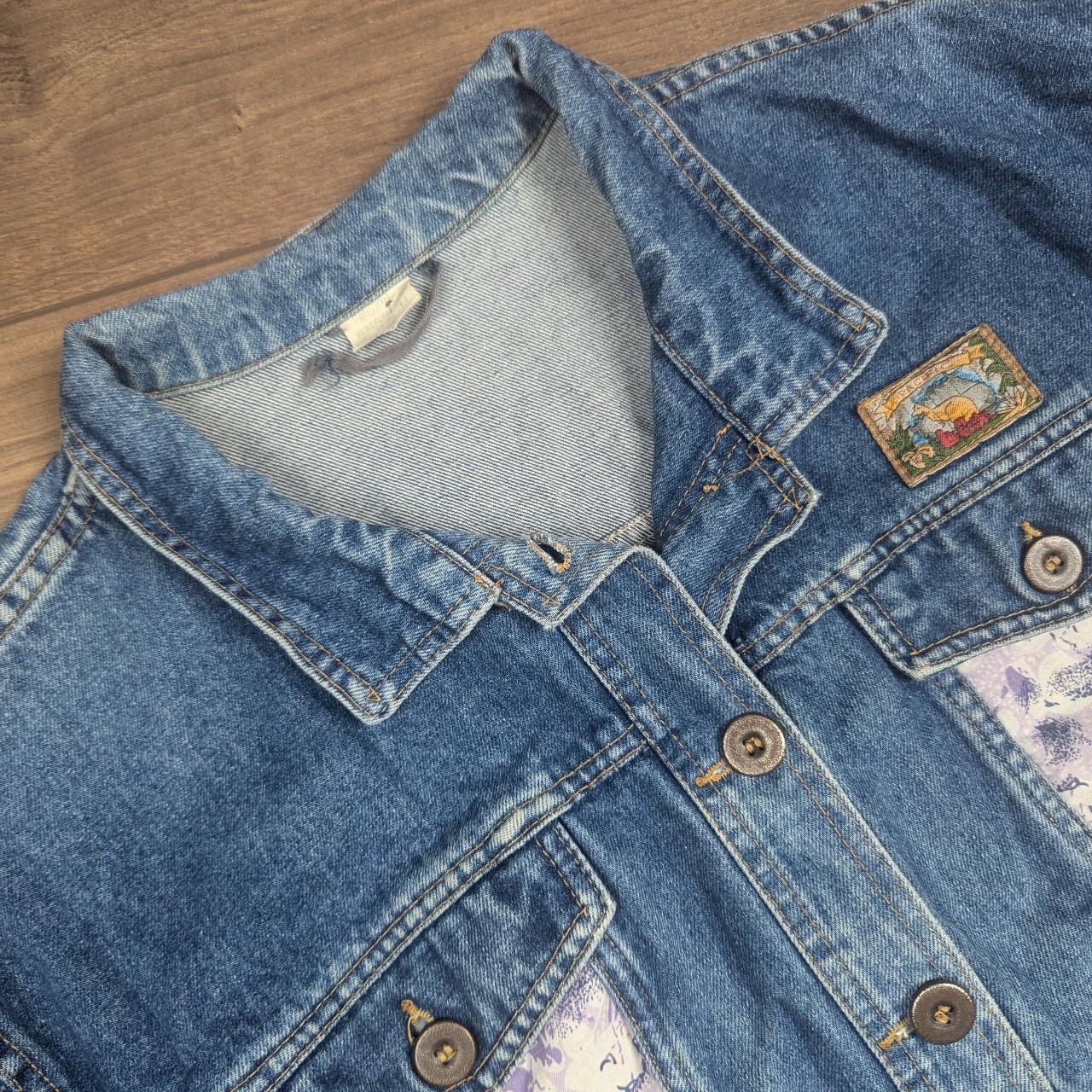 Vintage 90's Lee Cooper Blue Denim Jacket Purple Retro Inserts