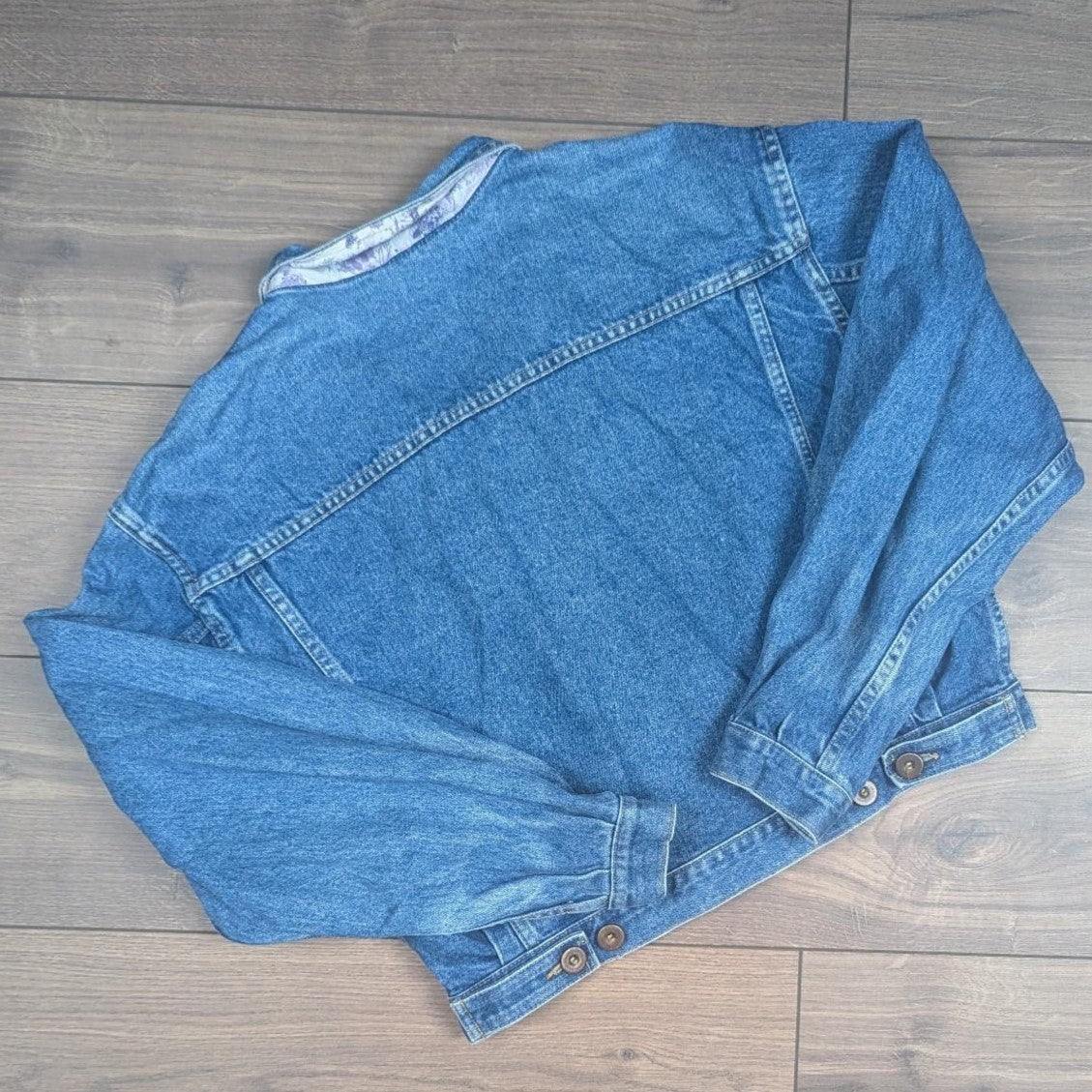 Vintage 90's Lee Cooper Blue Denim Jacket Purple Retro Inserts