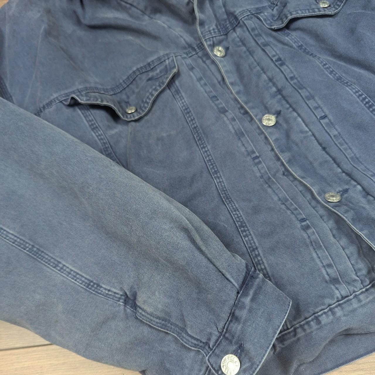 Vintage Diesel Blue Heavy Lined Denim Bomber Trucker Jacket Made in Italy XL