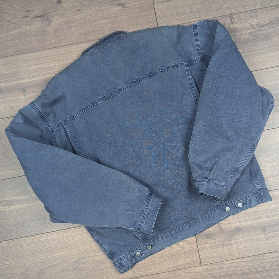 Vintage Diesel Blue Heavy Lined Denim Bomber Trucker Jacket Made in Italy XL