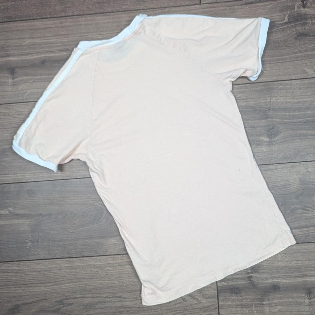 Pink Adidas 3 Stripe Trefoil T-Shirt Size XS