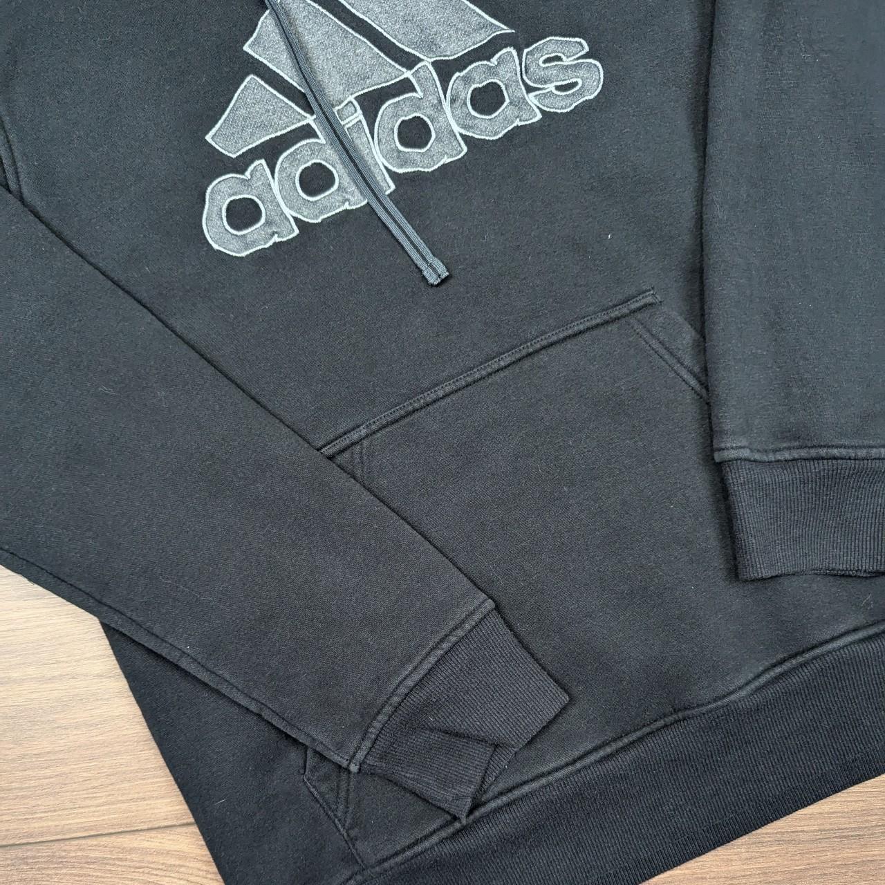 Black Adidas Spellout Hoodie Size L