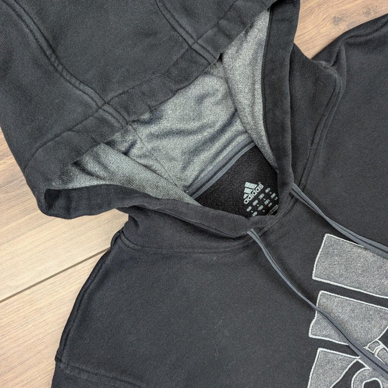 Black Adidas Spellout Hoodie Size L