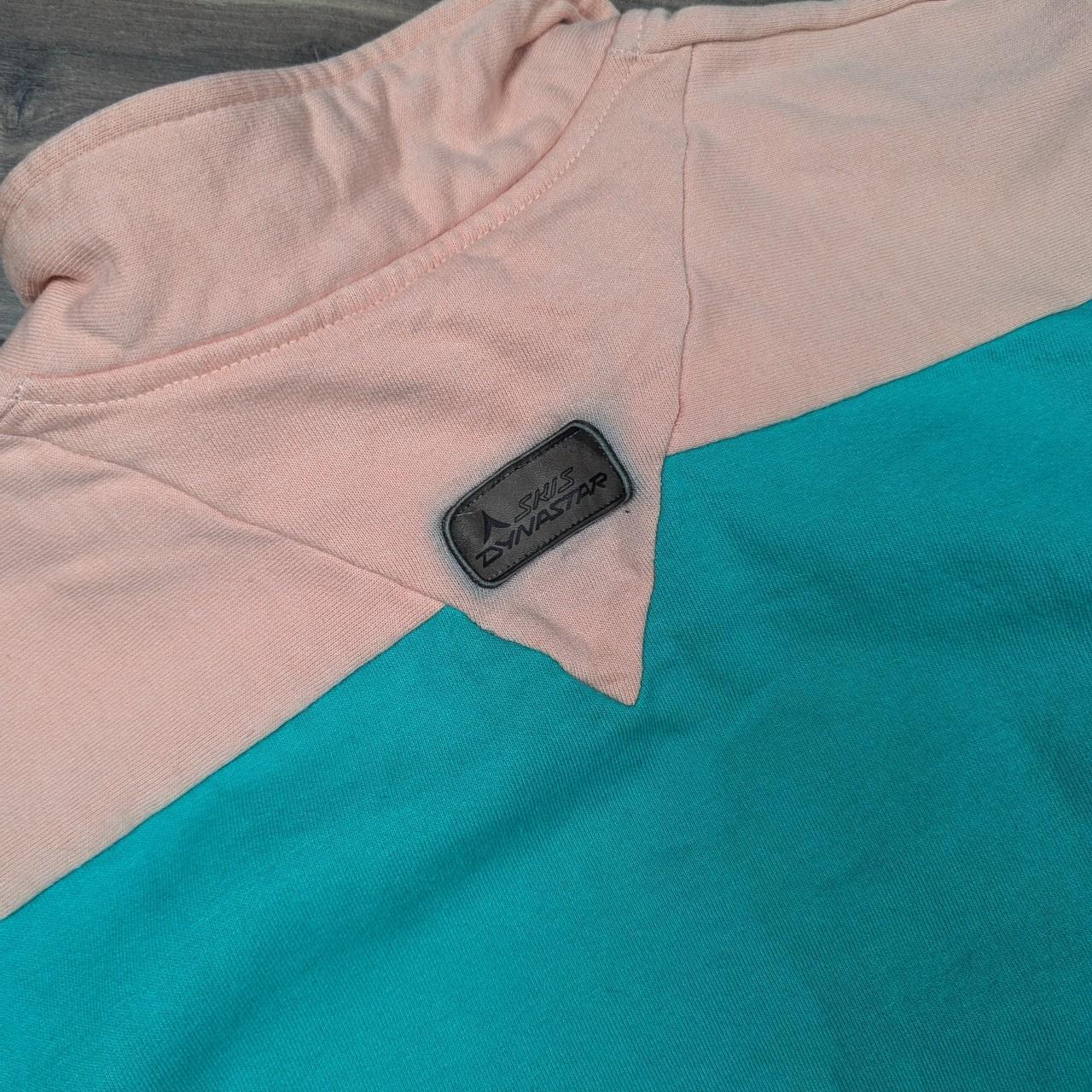 Vintage 80's Green/Peach Dynastar Ski Sweatshirt Women's M
