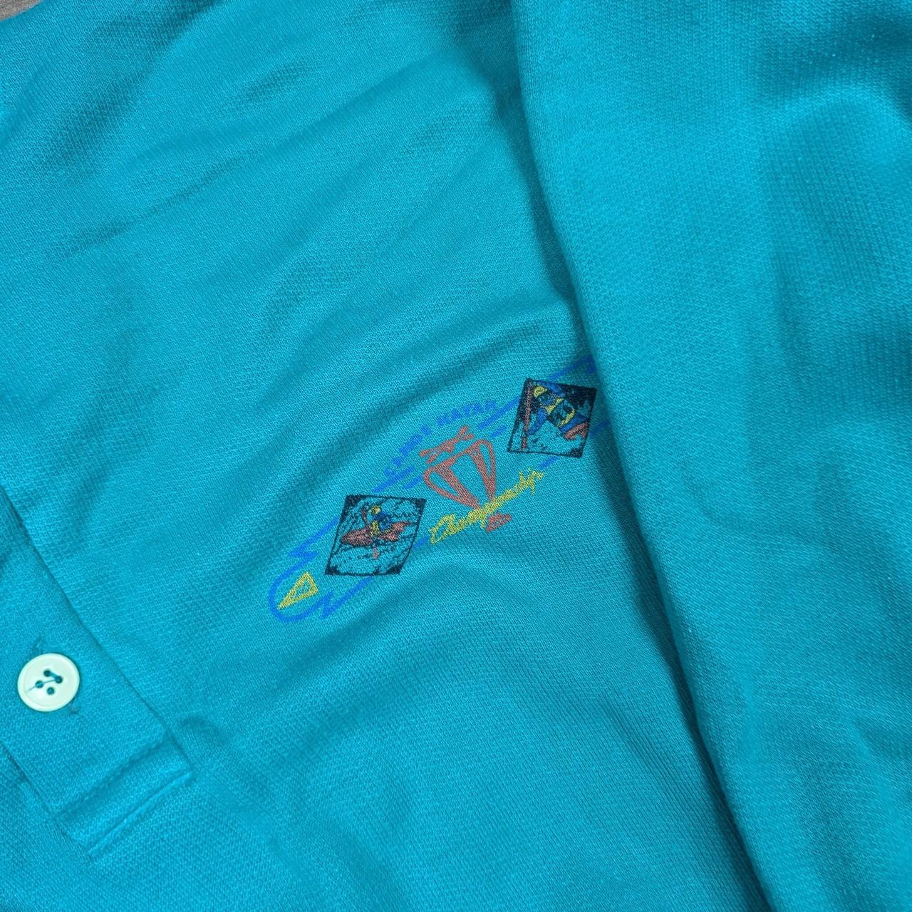 Vintage Green Button Up Canoe Graphic Made in Italy Sweatshirt Size L