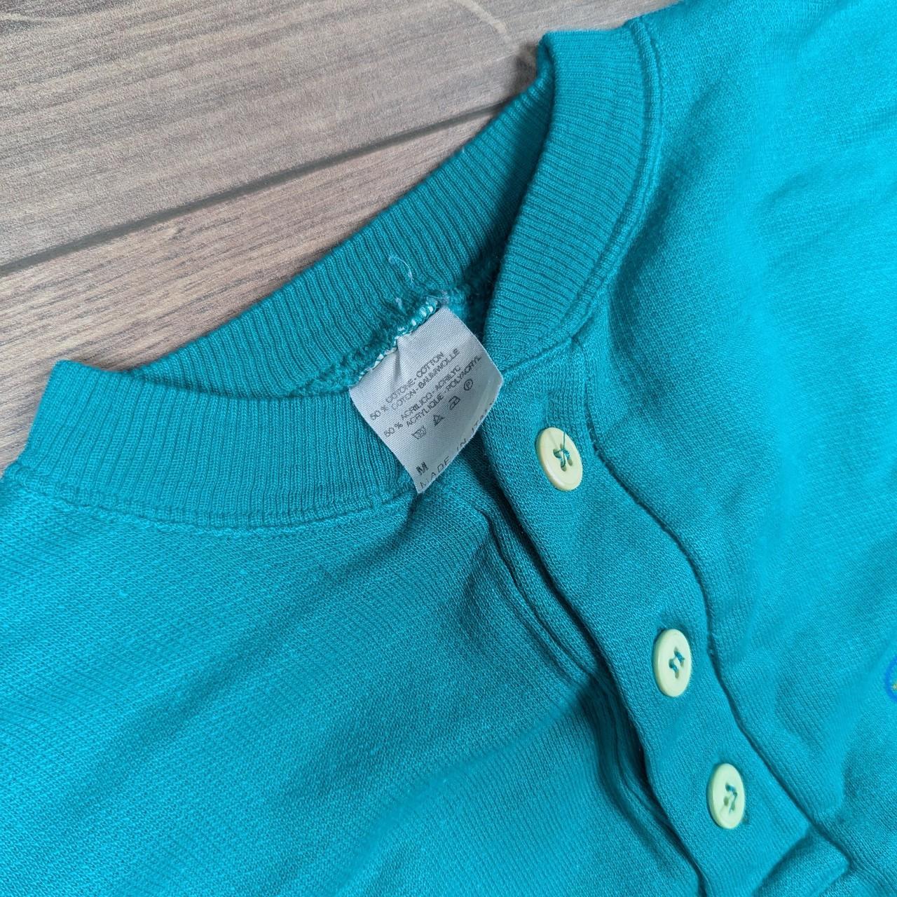 Vintage Green Button Up Canoe Graphic Made in Italy Sweatshirt Size L
