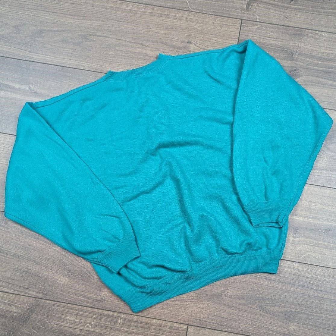 Vintage Green Button Up Canoe Graphic Made in Italy Sweatshirt Size L
