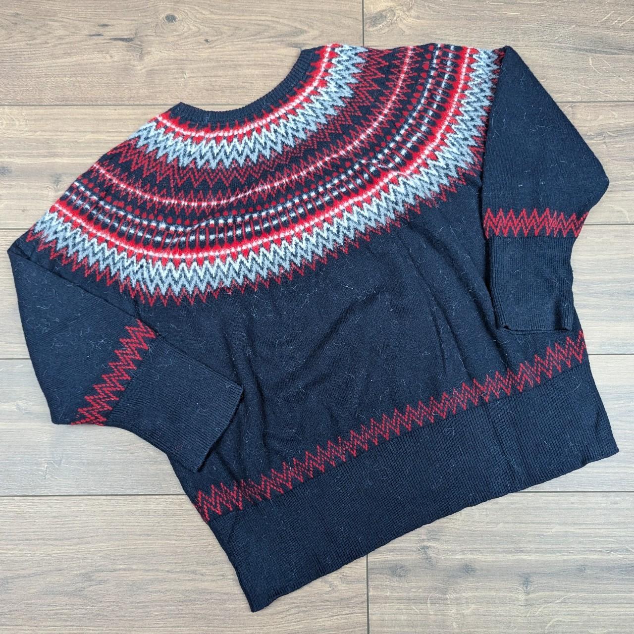 Tommy Hilfiger Vintage 90's Red & Navy Blue Mohair Style Jumper Women's 3XL