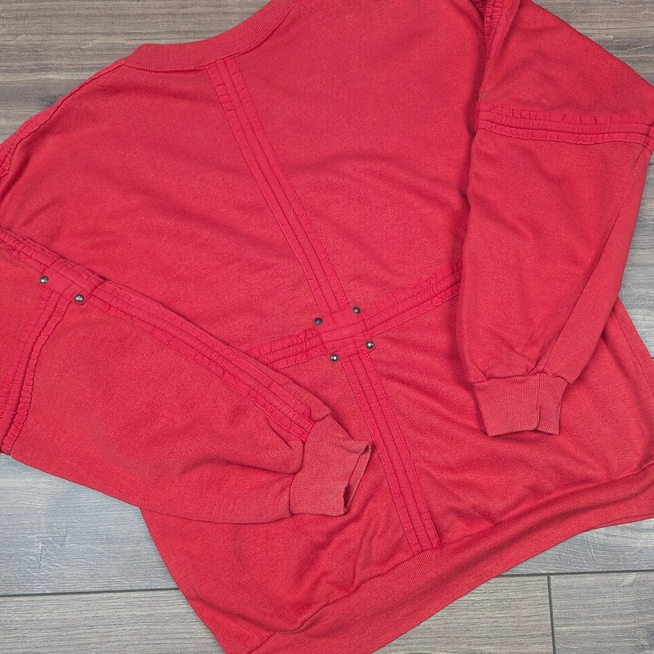 Vintage 1980's Red Stud Detail Sweatshirt Jumper