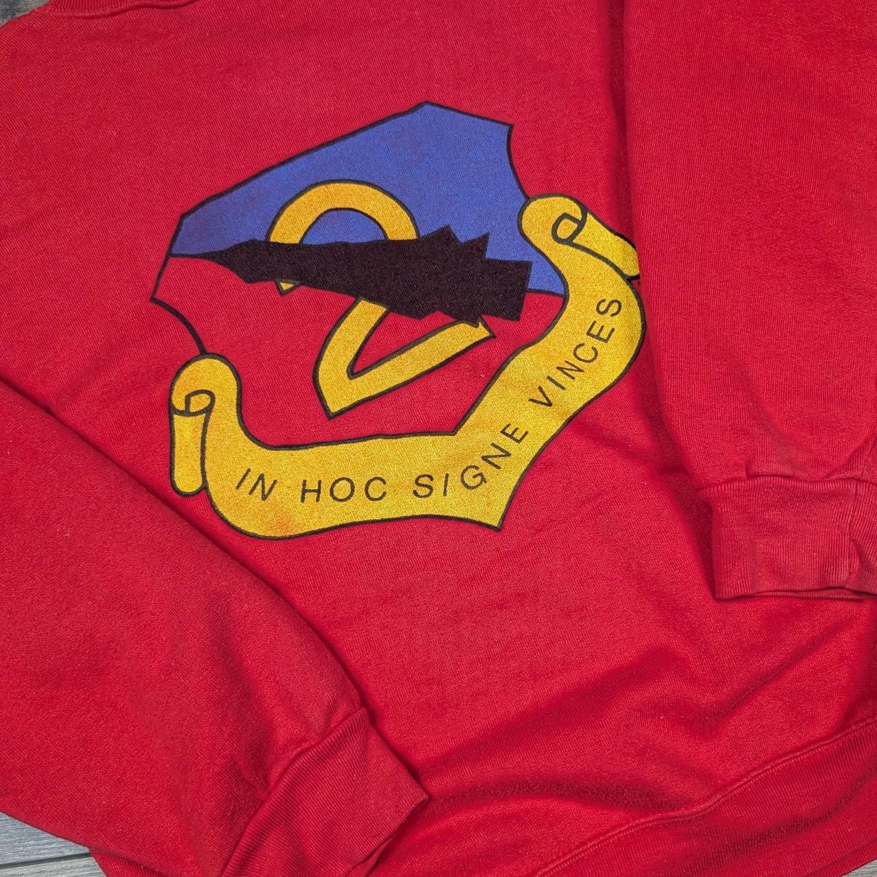 Vintage 1980's Latin Red Graphic Sweatshirt Jumper