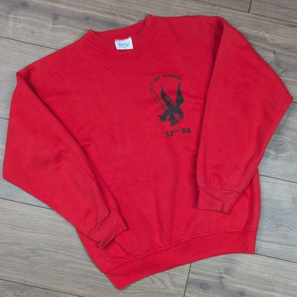 Vintage 1980's Latin Red Graphic Sweatshirt Jumper