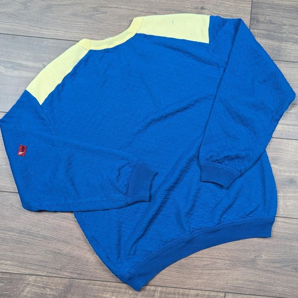 Vintage 1980's Blue/Yellow NASA APOLLO Graphic Sweatshirt Jumper