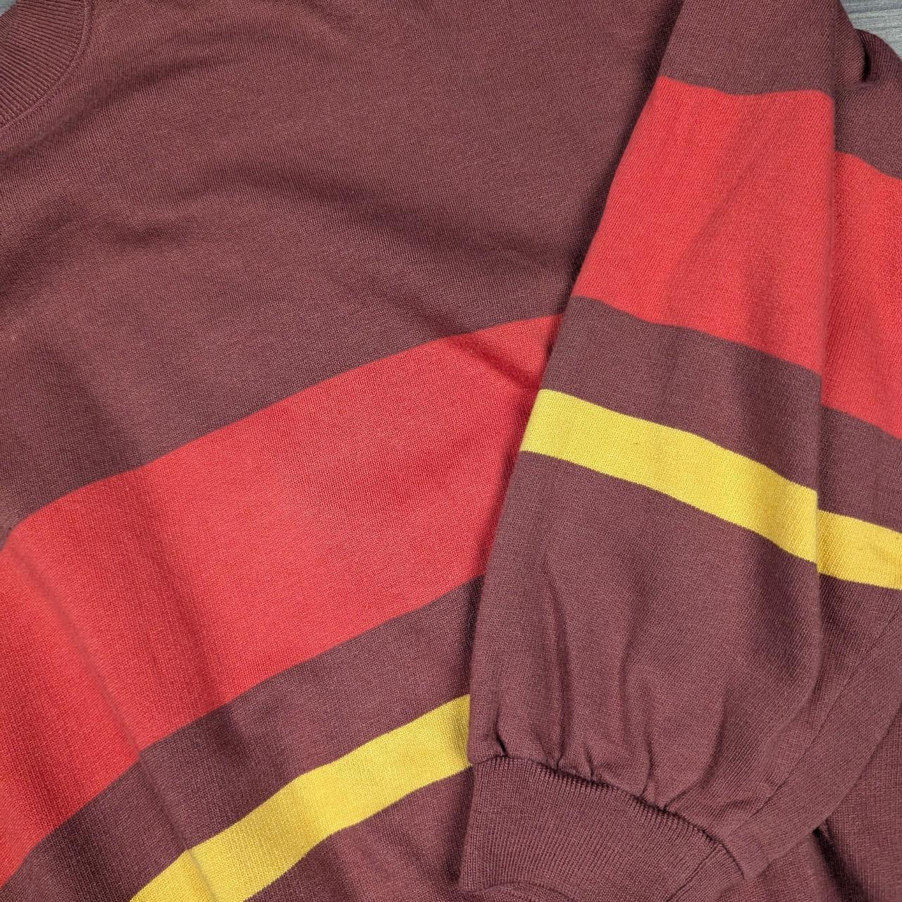 Vintage 70's Striped Orange Jumper Sweatshirt Sweater