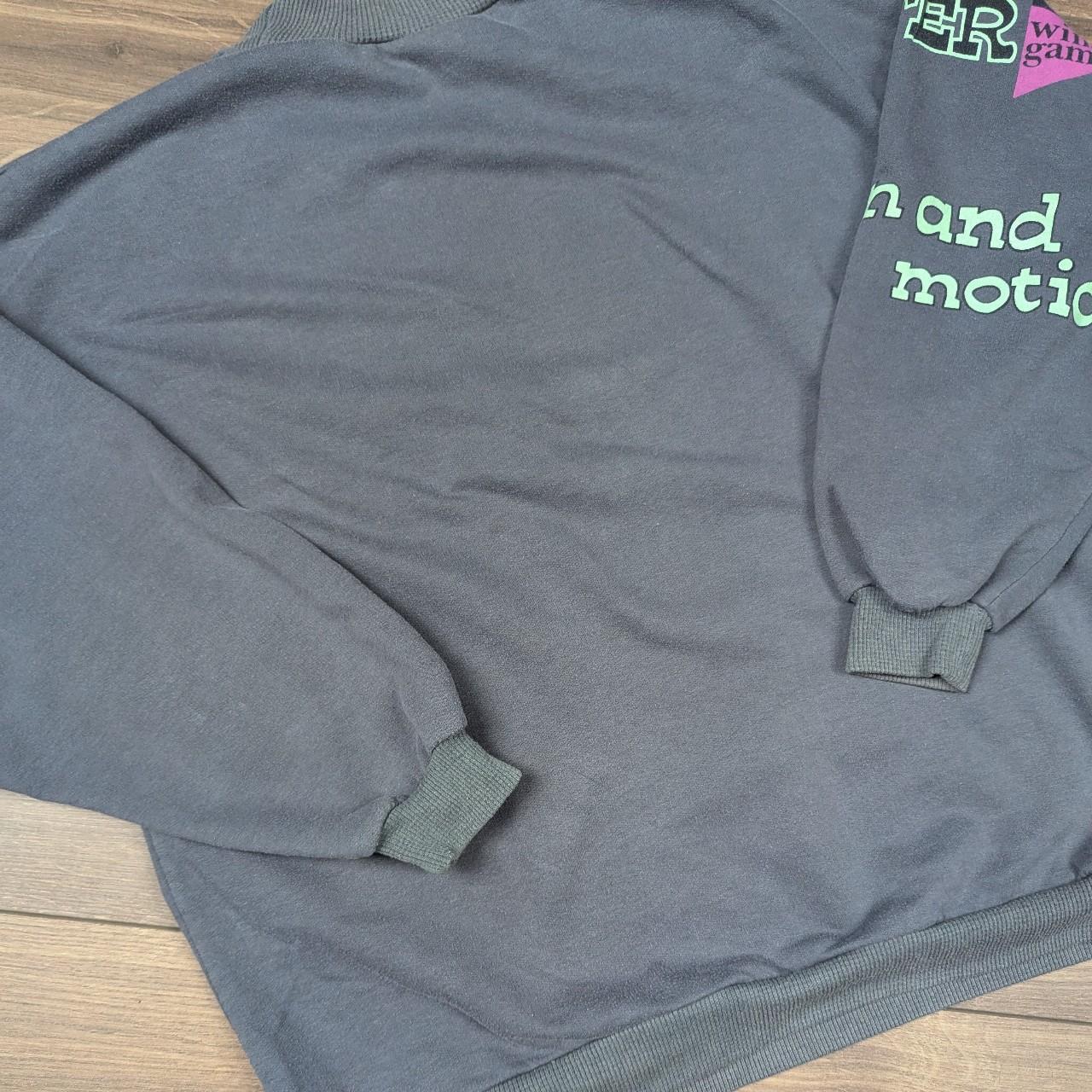 Vintage 1980's Grey Ski Graphic Sweatshirt Jumper