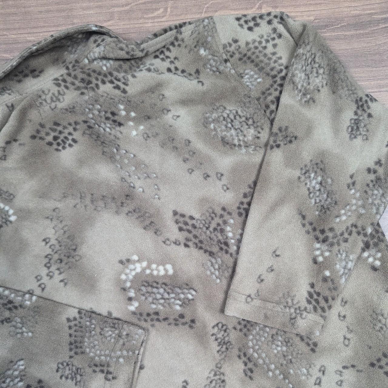 90's Vintage Snake Print Pattern Brown/Tan Fleece Women's S
