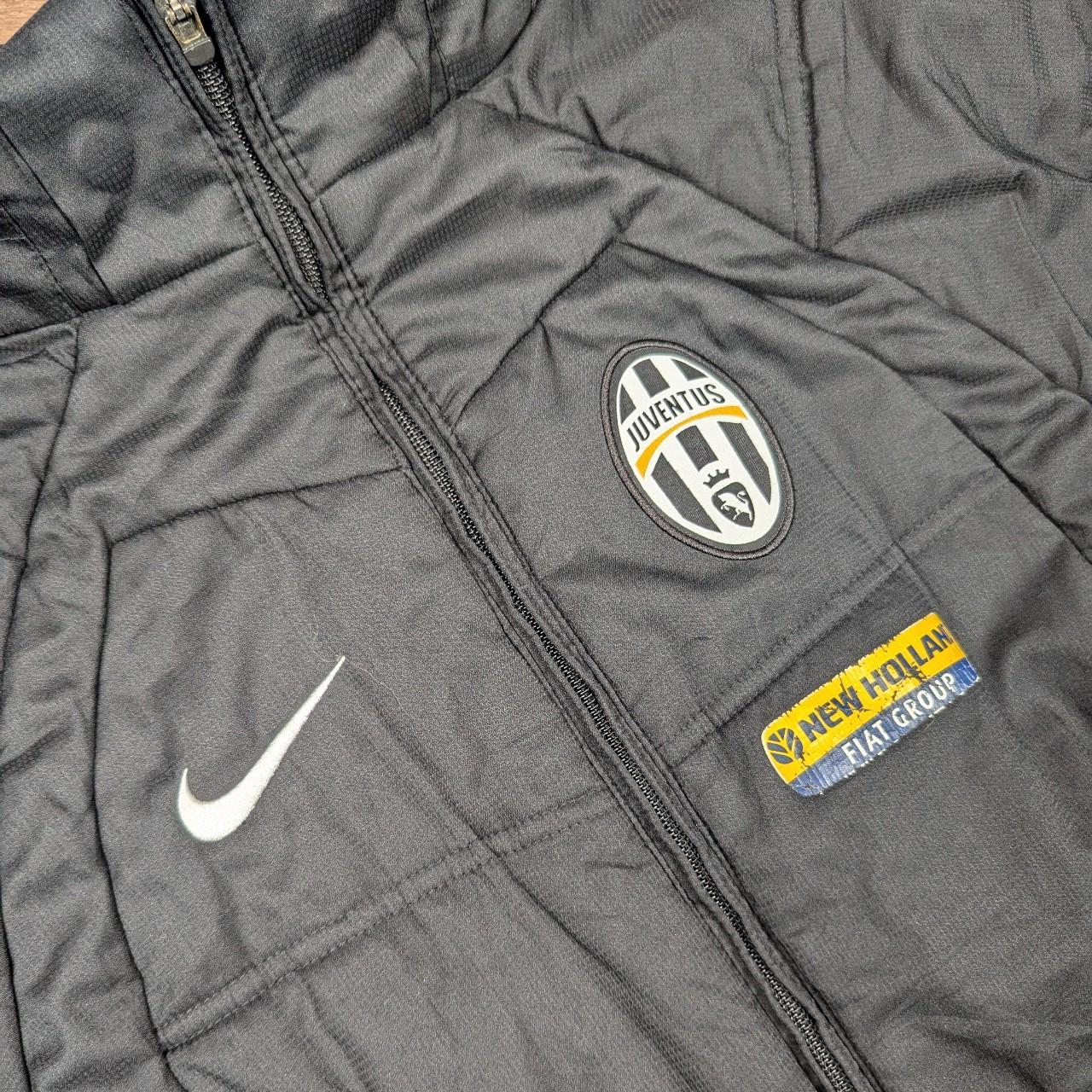 Rare Vintage Black 00's Juventus Nike Football Puffer Jacket Coat Size M