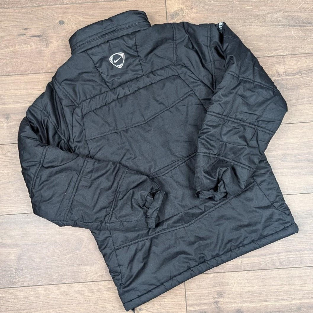 Rare Vintage Black 00's Juventus Nike Football Puffer Jacket Coat Size M