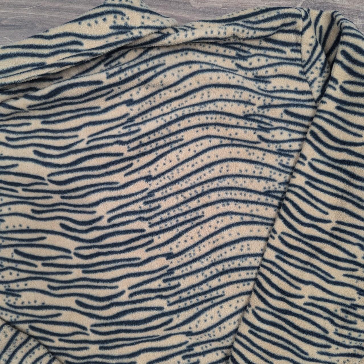 90's Vintage Tiger Print Crazy Pattern Fleece Orange/Black Fleece Women's 5XL